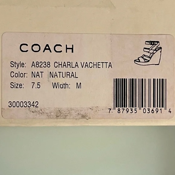 Coach Wedge shoes 7.5 - Picture 7 of 10